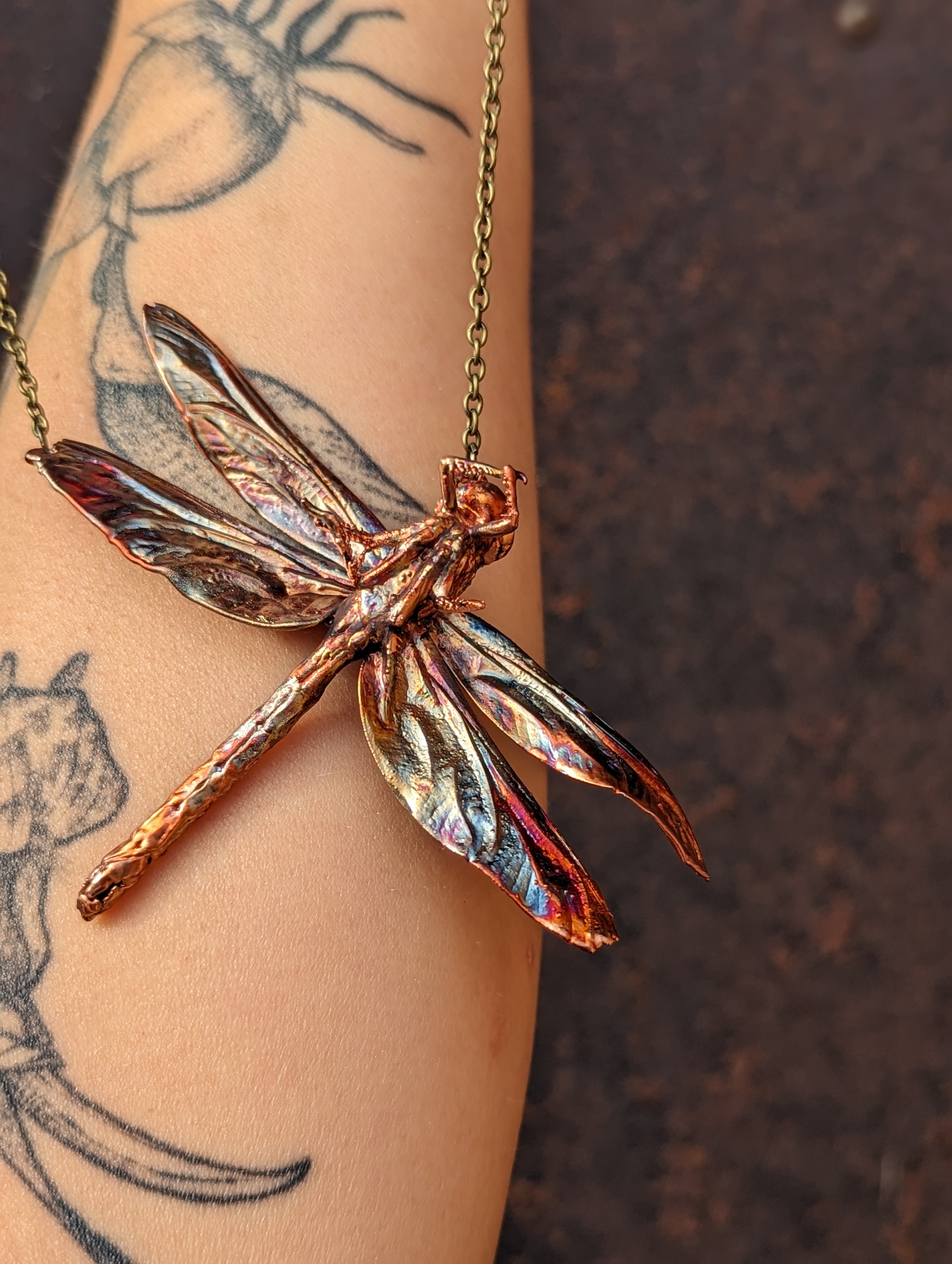 Green Darner Dragonfly Necklace