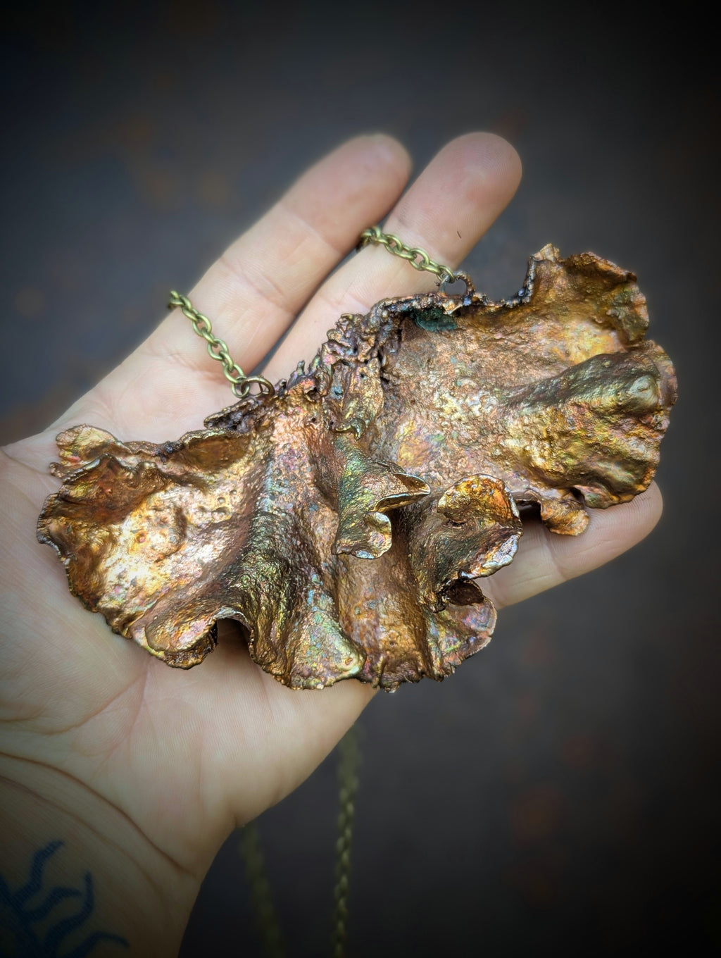 Giant Turkey Tail Mushroom Necklace