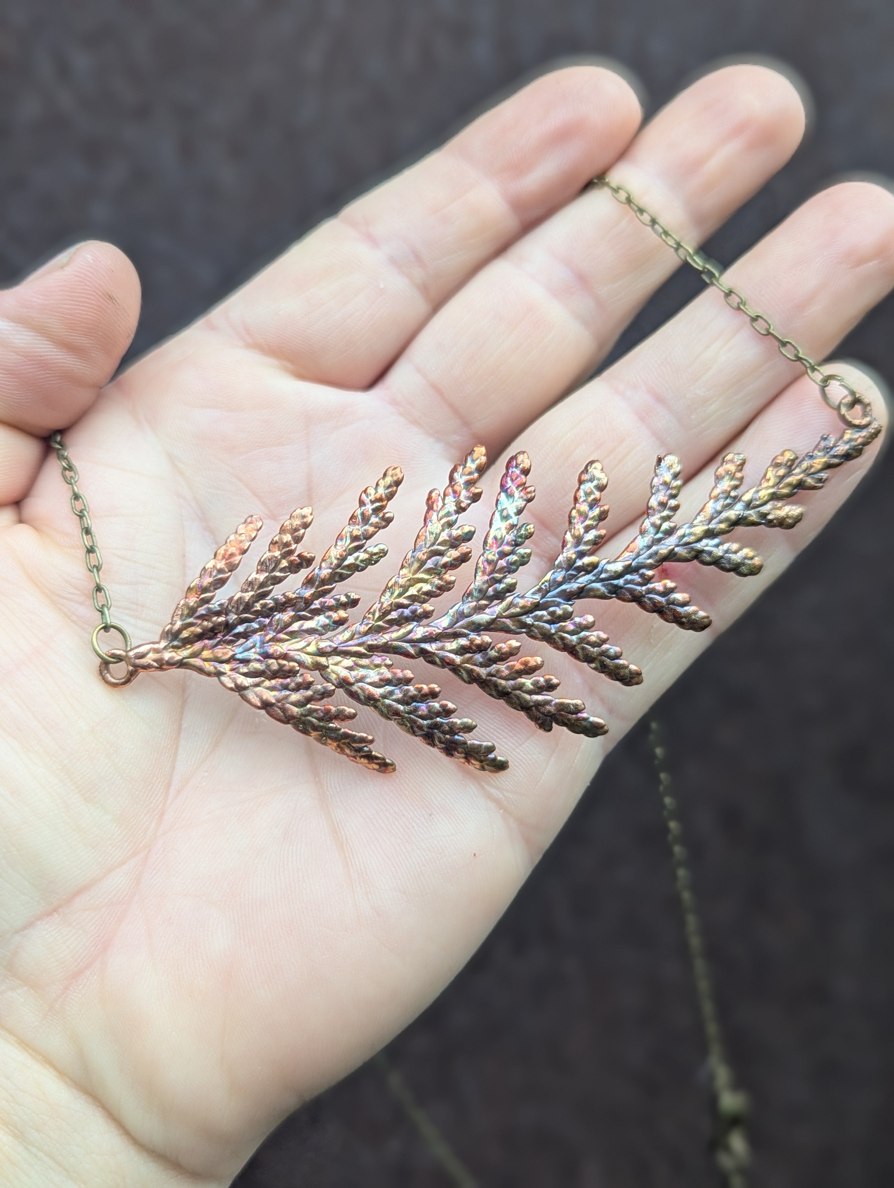 Western Redcedar Necklace MADE TO ORDER (large- horizontal)