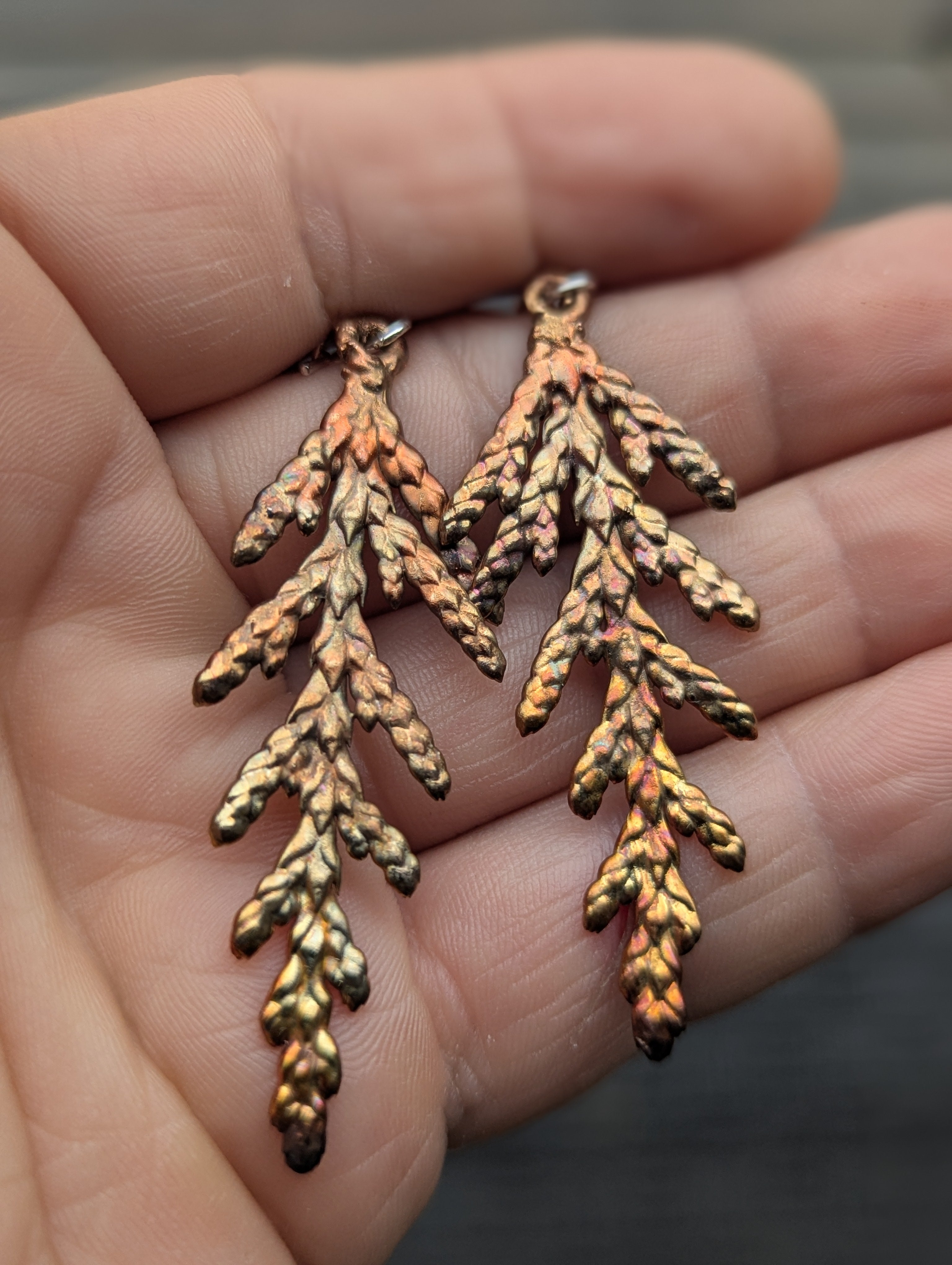 Western Redcedar Earrings MADE TO ORDER (small)