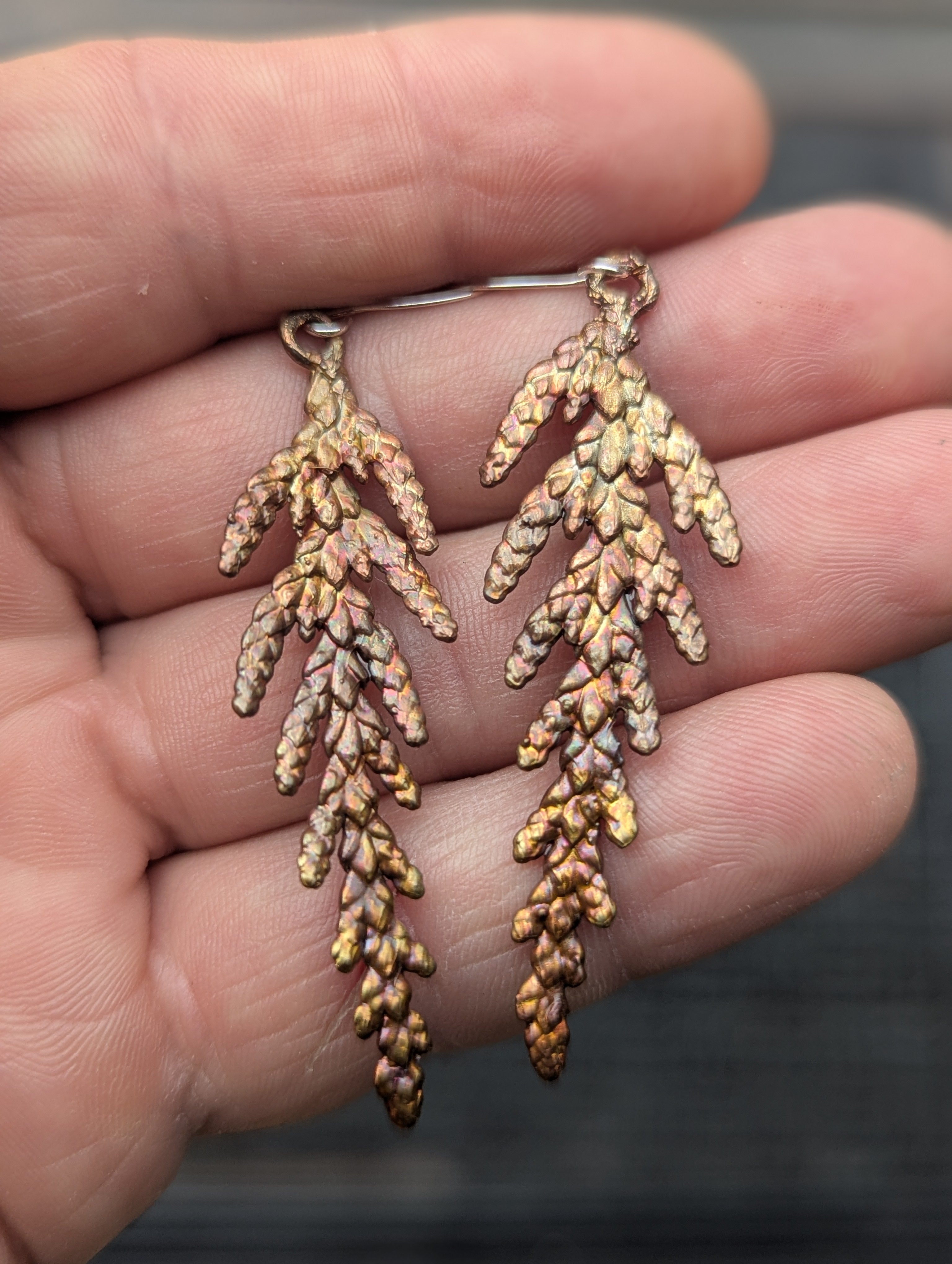 Western Redcedar Earrings MADE TO ORDER (small)
