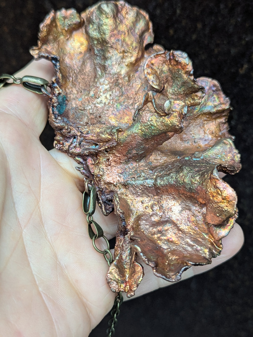 Giant Turkey Tail Mushroom Necklace